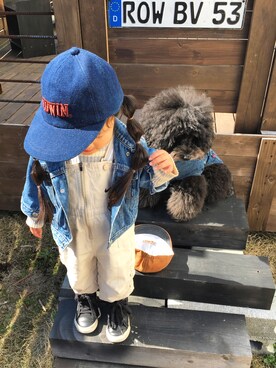 「NIKE（ナイキ）のアイテム（オールインワン・サロペット）」を使った、U_tanさん（キッズ・100cm）の冬コーディネート