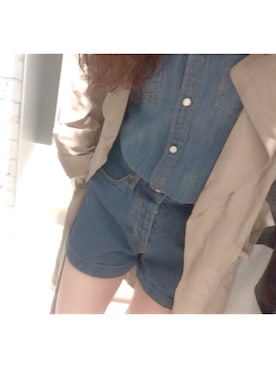 「FOREVER 21」｜「アイテム（トレンチコート）」を使った、Harukaさん（レディース・158cm）の春コーディネート