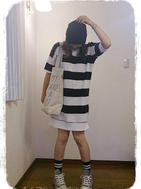 「SLOBE IENA（スローブイエナ）のアイテム（ソックス/靴下）」を使った、SaSaさん（レディース・159cm）の春コーディネート