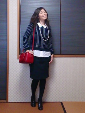 「UNTITLED（アンタイトル）のアイテム（アクセサリー）」を使った、SaSaさん（レディース・159cm）の秋コーディネート
