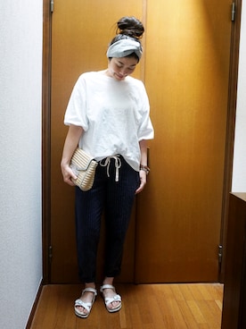 「オフ会」｜「アイテム（その他）」を使った、SaSaさん（レディース・159cm）の夏コーディネート