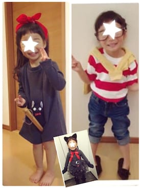 「カップルコーデ」｜きのこ。さん（キッズ・100cm）の春コーディネート