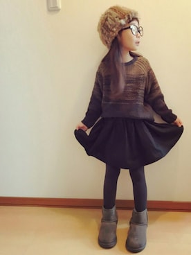 「LBC（エルビーシー）のアイテム」を使った、きのこ。さん（キッズ・110cm）の秋コーディネート