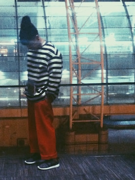 「TOPMAN（トップマン）のアイテム（帽子）」を使った、xyuianさん（メンズ・165cm）の春コーディネート