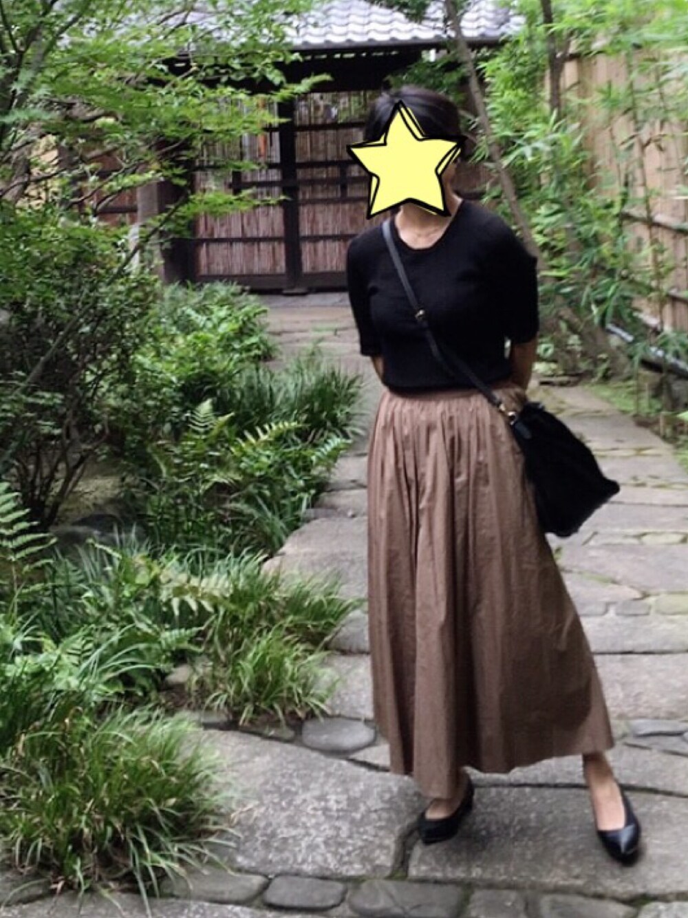 「シンプルコーデ、リブニット、フレアスカート、ロングスカート」｜「URBAN RESEARCH DOORSのアイテム（スカート、ベージュ系）」を使った、soup_curryさん（レディース・162cm）の秋コーディネートの1枚目の写真