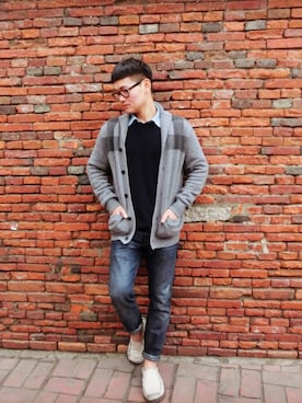 「ESPRIT（エスプリ）のアイテム（パンツ）」を使った、林政賢さん（メンズ・176cm）の夏コーディネート