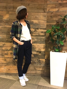 「rps（アールピーエス）のアイテム（パンツ）」を使った、rps_maniaさん（レディース・161cm）の秋コーディネート