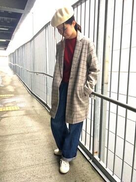 「rps（アールピーエス）のアイテム（チェスターコート）」を使った、rps_maniaさん（レディース・161cm）の秋コーディネート