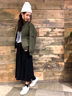 「rps（アールピーエス）のアイテム（帽子）」を使った、rps_maniaさん（レディース・161cm）の冬コーディネート