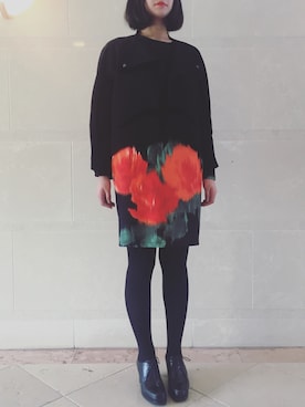 「MSGM（エムエスジーエム）のアイテム（ワンピース）」を使った、はりーさん（レディース・169cm）の春コーディネート