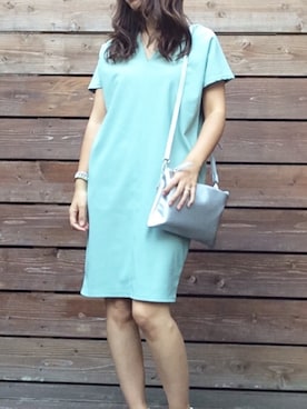 「STYLE DELI（スタイルデリ）のアイテム（ワンピース/ドレス）」を使った、MYAさん（レディース・158cm）の夏コーディネート