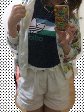 「nice claup」｜「アイテム（ノーカラージャケット）」を使った、mahoさん（レディース・160cm）の春コーディネート