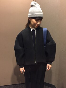 「G.V.G.V.（ジーヴィージーヴィー）のアイテム（ダウンジャケット/コート）」を使った、CalWangさん（レディース・158cm）の冬コーディネート