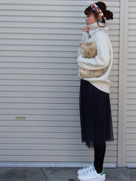 miho🅰ニコさん（レディース・165cm）の冬コーディネート