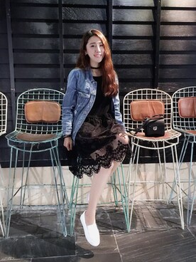 「LOVFEE（ラッフィ）のアイテム（スカート）」を使った、小草GRASS CIAOさん（レディース・161cm）の春コーディネート