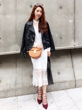 「IMAGE（イマージュ）のアイテム（バッグ）」を使った、小草GRASS CIAOさん（レディース・161cm）の秋コーディネート