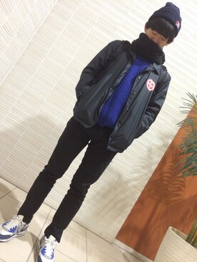 「ベンデイビス」｜「アイテム（ナイロンジャケット）」を使った、GUNTさん（メンズ・173cm）の秋コーディネート
