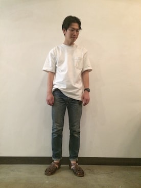 「CAMBER（キャンバー）のアイテム」を使った、タケナガ リキさん（メンズ・171cm）の夏コーディネート