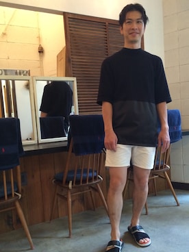 「EN ROUTE（アンルート）のアイテム」を使った、タケナガ リキさん（メンズ・171cm）の夏コーディネート