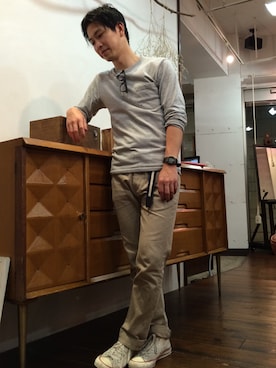 「アイテム（アナログ腕時計）」を使った、タケナガ リキさん（メンズ・171cm）の夏コーディネート