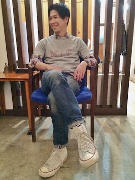 「Denime（ドゥニーム）のアイテム」を使った、タケナガ リキさん（メンズ・171cm）の夏コーディネート