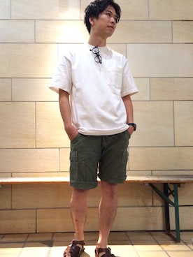 「CAMBER（キャンバー）のアイテム」を使った、タケナガ リキさん（メンズ・171cm）の夏コーディネート