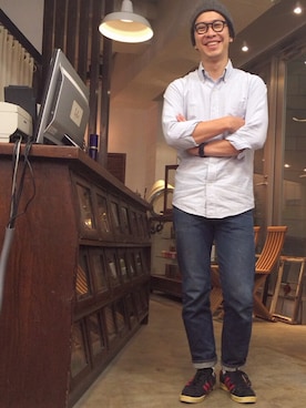 「RESOLUTE（リゾルト）のアイテム」を使った、タケナガ リキさん（メンズ・171cm）の秋コーディネート