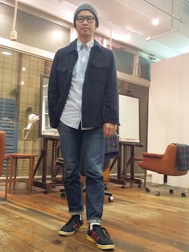 「アイテム（その他アウター）」を使った、タケナガ リキさん（メンズ・171cm・20代）の秋コーディネート