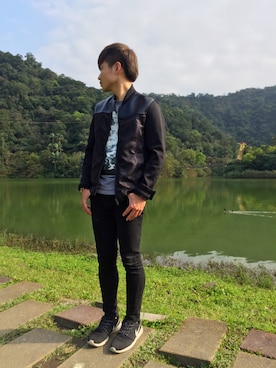 「Sunnyday」｜「アイテム（ジャケット/アウター）」を使った、AlvinChangさん（メンズ・175cm）の冬コーディネート
