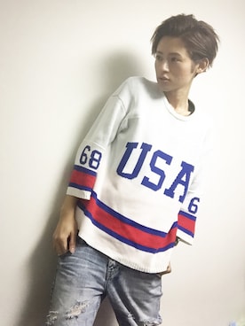 「Rodeo Crowns（ロデオクラウンズ）のアイテム（パンツ）」を使った、Tatsuya  Nagasakaさん（メンズ・174cm）の夏コーディネート