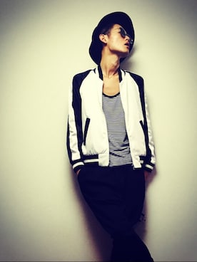 「AZUL by moussy（アズールバイマウジー）のアイテム（ブルゾン）」を使った、Tatsuya  Nagasakaさん（メンズ・174cm）の秋コーディネート