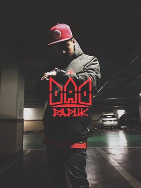 「streetsnap」｜「アイテム（キャップ）」を使った、DADLIK_RDHさん（メンズ・173cm）の冬コーディネート