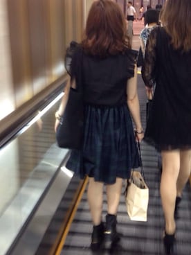 「お食事会」｜「アイテム（トートバッグ）」を使った、eriko4107さん（レディース・157cm）の夏コーディネート