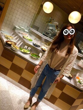 「AS KNOW AS PINKY（アズノゥアズピンキー）のアイテム（その他アウター）」を使った、yotiyさん（レディース・157cm）の夏コーディネート