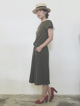 「LOAVES（ローヴス）のアイテム」を使った、MISAさん（レディース・160cm）の夏コーディネート