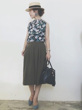 「#ハット」｜MISAさん（レディース・160cm）の夏コーディネート