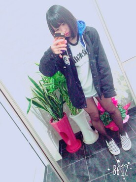 「スラッシャー」｜「アイテム（その他アウター）」を使った、め め た (　･α･　)さん（レディース・150cm）の冬コーディネート