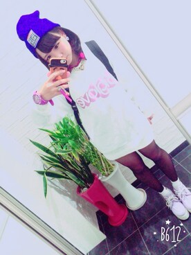 「VISION（ヴィジョン）のアイテム（帽子）」を使った、め め た (　･α･　)さん（レディース・150cm）の冬コーディネート