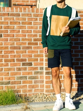 「UNIFORM BRIDGE（ユニフォームブリッジ）のアイテム」を使った、Yoo GyoungSikさん（メンズ・168cm）の春コーディネート