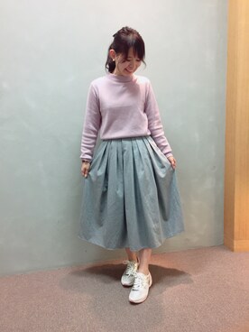 「RANDA」｜「アイテム（スニーカー）」を使った、nakamura sayakaさん（レディース・156cm）の秋コーディネート