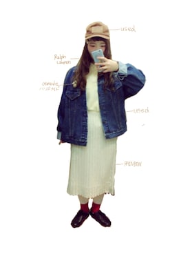「羊毛フェルト」｜朋.｡.:*さん（レディース・160cm）の冬コーディネート