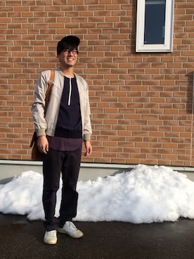 「MARC JACOBS（マークジェイコブス）のアイテム（シューズ）」を使った、Nさん（メンズ・178cm）の冬コーディネート