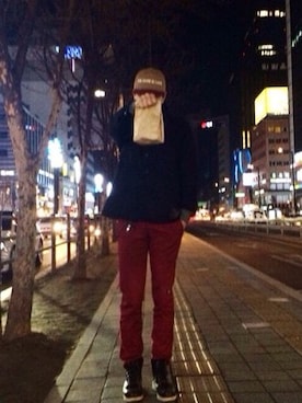 「CROOKS&CASTLES」｜민동욱さん（メンズ・177cm）の冬コーディネート