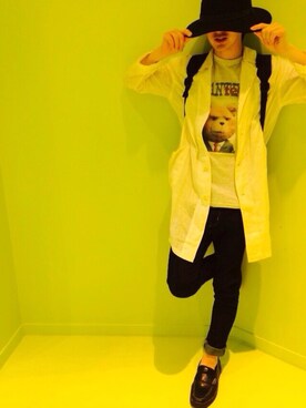 「w closet（ダブルクローゼット）のアイテム（その他アウター）」を使った、かずやさん（メンズ・167cm）の春コーディネート