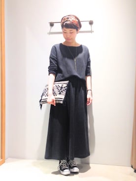 「soi-e（ソワ）のアイテム」を使った、すがはらさん（レディース・160cm）の秋コーディネート