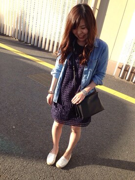 「MERCURYDUO（マーキュリーデュオ）のアイテム（その他シューズ）」を使った、ma_chanさん（レディース・153cm）の春コーディネート