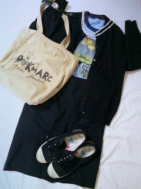 「MARC JACOBS（マークジェイコブス）のアイテム（エコバッグ/サブバッグ）」を使った、1107sanさん（レディース・158cm）の春コーディネート