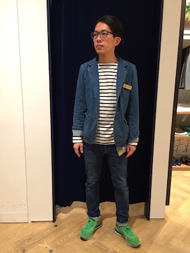 「TRANS CONTINENTS（トランスコンチネンツ）のアイテム（デニムジャケット）」を使った、Ryoki Endoさん（メンズ・170cm）の春コーディネート