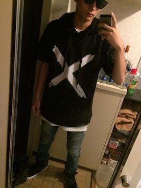 「アイテム（ジャージ）」を使った、GCRKさん（メンズ・172cm・10代）の秋コーディネート