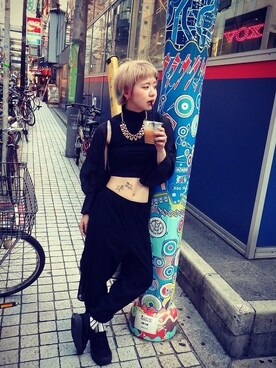 「FIG&VIPER（フィグアンドバイパー）のアイテム（その他トップス）」を使った、S A G I R Iさん（レディース・157cm）の冬コーディネート